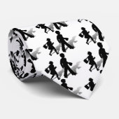 Terug naar school - Silhouette Kinderen lopen Stropdas (Opgerold)