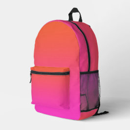 Terug naar school Sinaasappel roze Bedrukte Rugzak