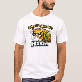 Terug naar school sissend grappig kat ontwerp t-shirt