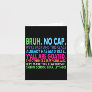 Terug Naar School Slang Goated Gek Rizz Bussin Gee Kaart
