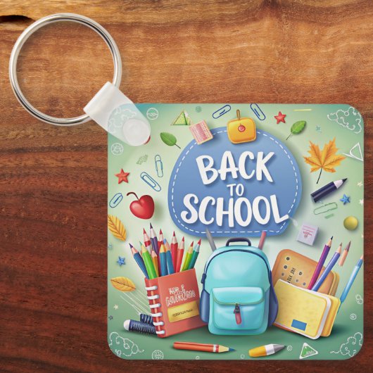 Terug naar school - Sleutelhangers op maat (Voorkant)