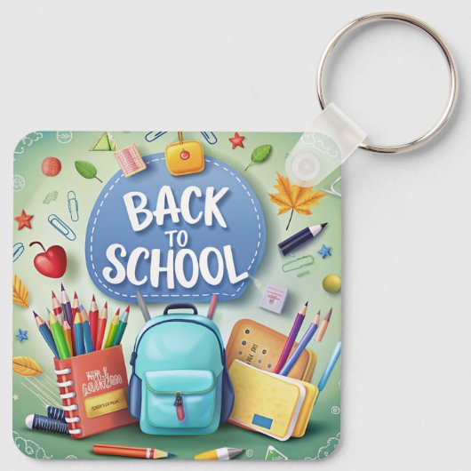 Terug naar school - Sleutelhangers op maat (Achterkant)