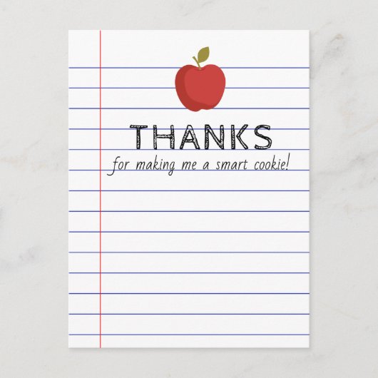 Terug naar School Smart Cookie Card voor docent Briefkaart (Voorkant)
