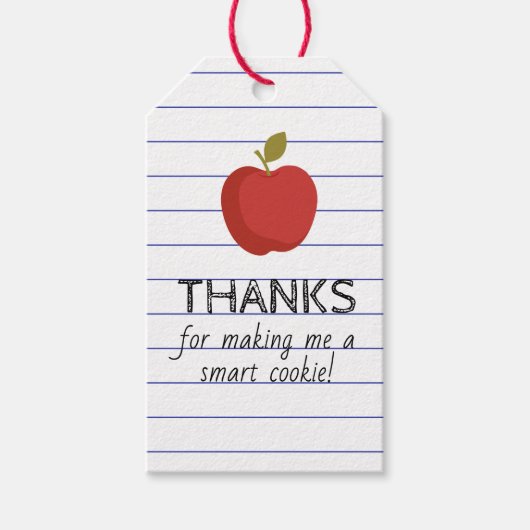 Terug naar School Smart voor Leraar Cookie Favor T Cadeaulabel (Voorkant)