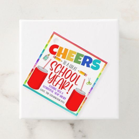 Terug naar School Soda Gift-Labels Bedankjes Labels (In situ)