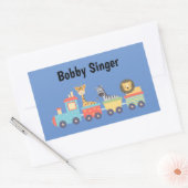 Terug naar School Speelgoed Train Giraffe Zebra Le Rechthoekige Sticker (Envelop)