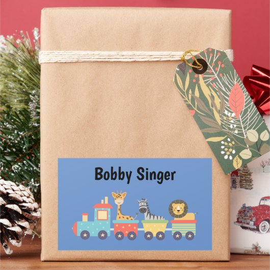 Terug naar School Speelgoed Train Giraffe Zebra Le Rechthoekige Sticker (Feestdagen)