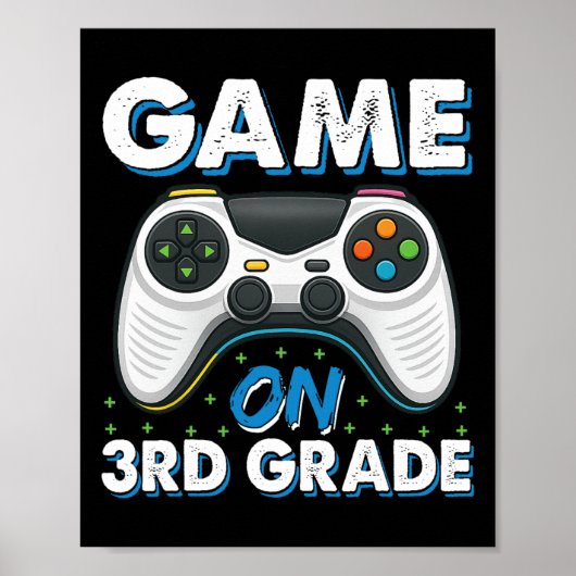 Terug naar school spel is aan 3e graad grappige ga poster (Voorkant)