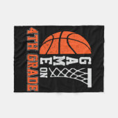 Terug naar school spel op 4e klas leuke basketbal fleece deken (Voorkant (Horizontaal))