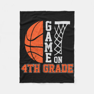 Terug naar school spel op 4e klas leuke basketbal fleece deken
