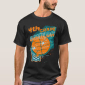 Terug naar school spel op 4e klas student Basketba T-shirt (Voorkant)