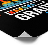 Terug naar school spel op 7e klas grappige gamer K Poster (Hoek)