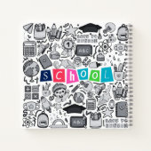 Terug naar school spiraal notebook notitieboek (Achterkant)