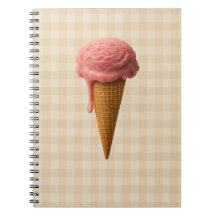 Terug naar school spiraalnotitieboek roze en beige