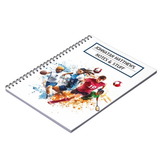 Terug naar school sport Spiral Foto Notitieboek (Linkerzijde)