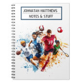 Terug naar school sport Spiral Foto Notitieboek (Voorkant)