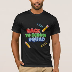 Terug naar school squad Kawaii potlood ontwerp T-shirt