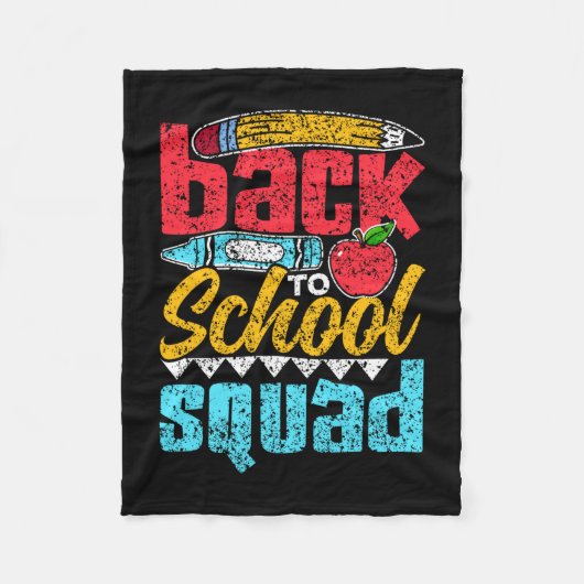 Terug naar school squad kinderen leraar leerling t fleece deken (Voorkant)