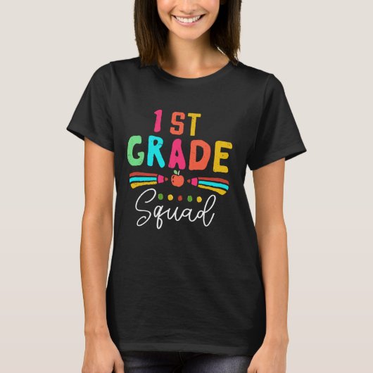 Terug naar School Squad Kleding 1e klas Leraar & S T-shirt (Voorkant)