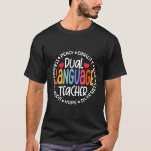Terug naar School Squad Team Dubbele Taal Leraren T-shirt