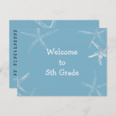 Terug naar School Starfish Welkom Briefkaart (Voorkant / Achterkant)