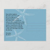 Terug naar School Starfish Welkom Briefkaart (Achterkant)