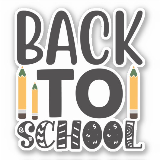 Terug naar School Sticker (Voorkant)