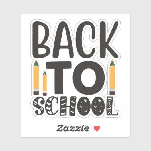 Terug naar School Sticker (Vel)