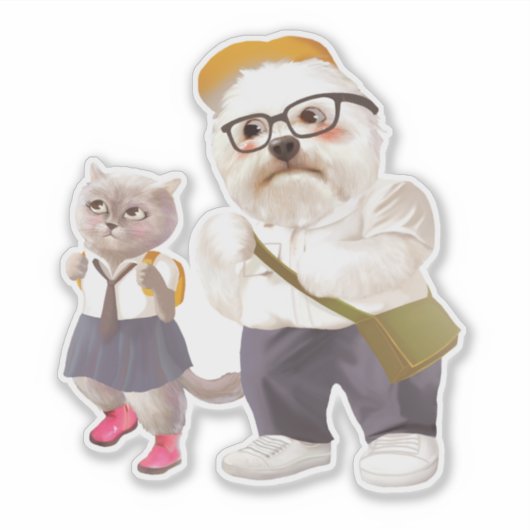 Terug naar School Sticker (Voorkant)