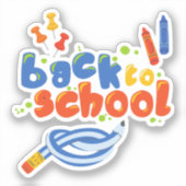 Terug naar school sticker (Voorkant)