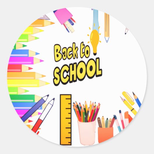 Terug naar school Sticker (Voorkant)