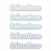 Terug naar School stickers Groen blauw Naam (Voorkant)