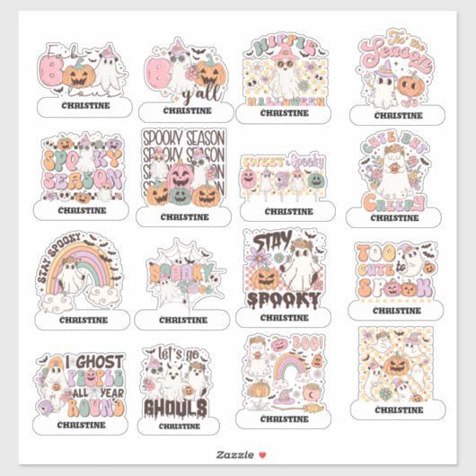 Terug naar school Stickers Halloween Assortiment (Vel)