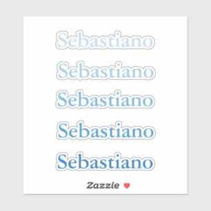 Terug naar School stickers Powder Blue Name sticke