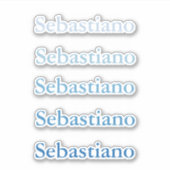 Terug naar School stickers Powder Blue Name sticke (Voorkant)