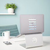 Terug naar School stickers Powder Blue Name sticke (Laptop op bureau)