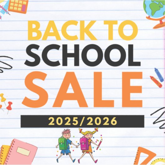 Terug naar school STIKERS Sticker (Voorkant)