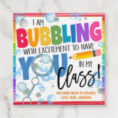 Terug naar School Student Bubbles Gift Label (Voorkant)