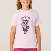 Terug naar School Student Cat T-shirt (Voorkant)