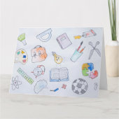 Terug naar school studiebenodigdheden, school kaart (Achterkant)