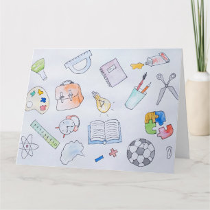 Terug naar school studiebenodigdheden, school kaart