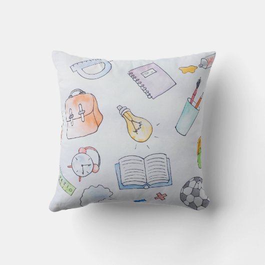 Terug naar school studiebenodigdheden, school kussen (Achterkant)