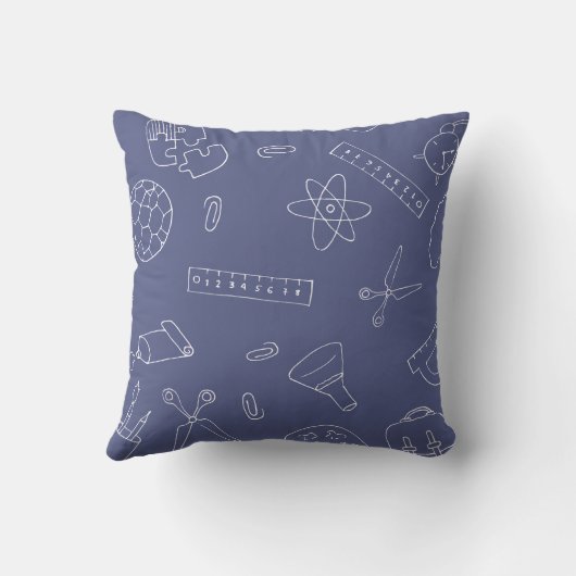 Terug naar school studiebenodigdheden, terug naar  kussen (Achterkant)