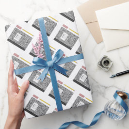 Terug naar School Supplies Compositie Boeken Party Cadeaupapier