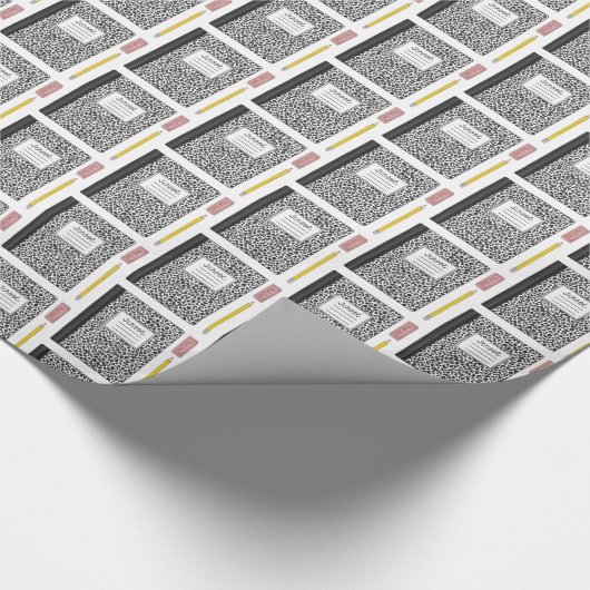 Terug naar School Supplies Eerste Dag Afstuderen Cadeaupapier (Hoek)