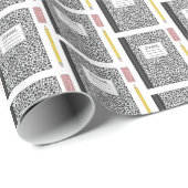 Terug naar School Supplies Eerste Dag Afstuderen Cadeaupapier (Rol Hoek)