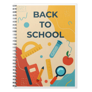 Terug naar School Supplies Patroon Leuke Kleurrijk Notitieboek