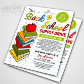 Terug naar School Supply Drive Charity Raffle Flyer