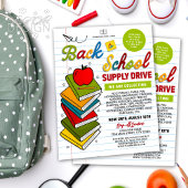 Terug naar School Supply Drive Charity Raffle Flyer