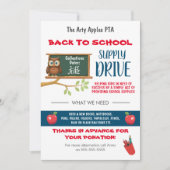 Terug naar School Supply Drive Fundraiser FLYER Kaart (Voorkant)